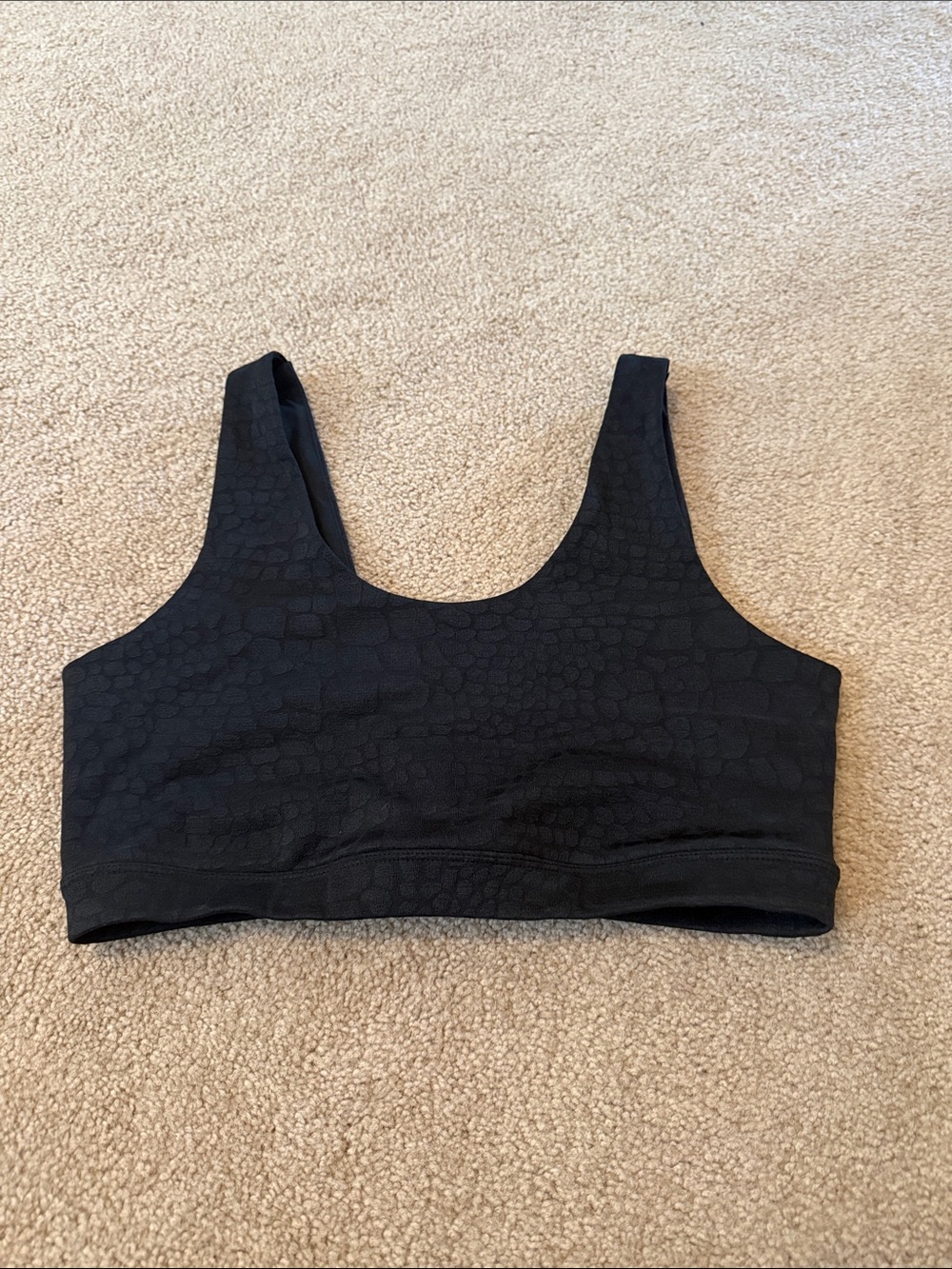 GAIAM Black Textured Scoop Sports Bra
